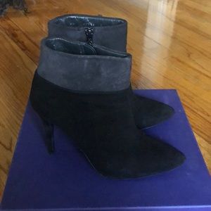 Stuart Weitzman Black Suede Close Call Booties